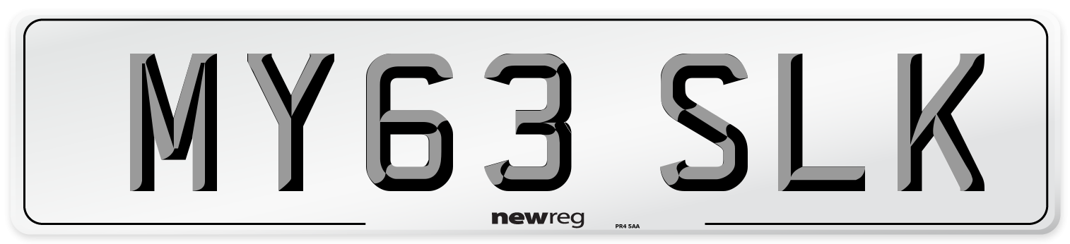 MY63 SLK Number Plate from New Reg